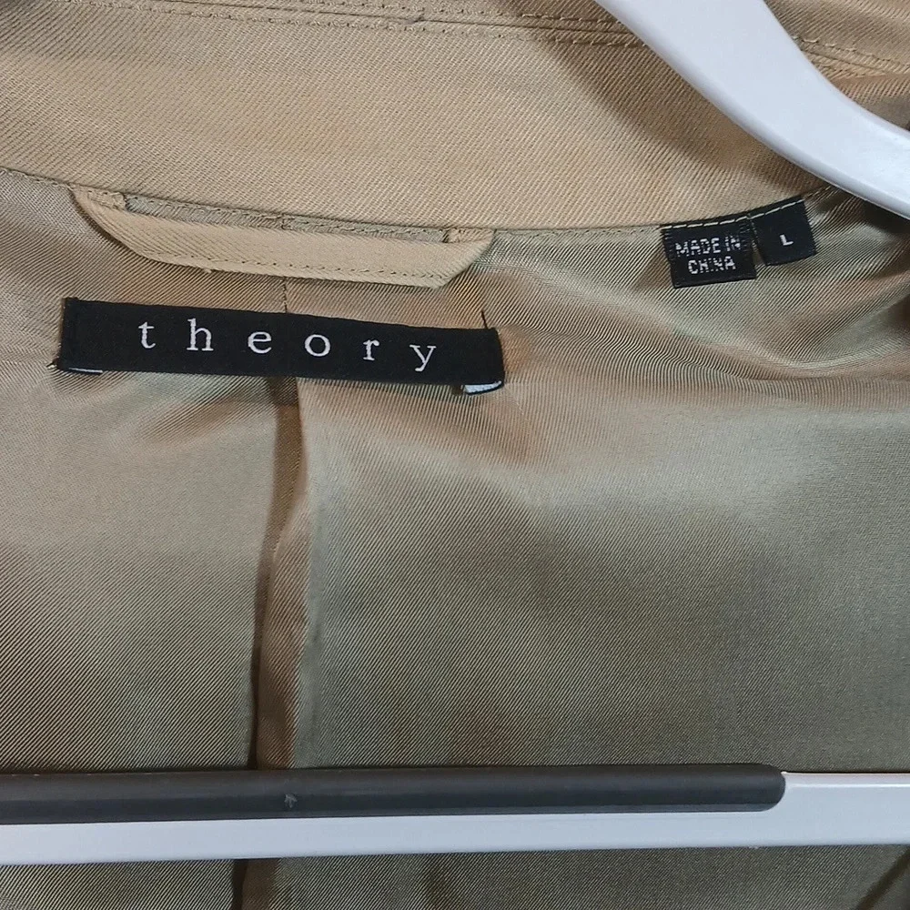 Theory Men’s Tan Zaken Raleigh Safari Jacket in tan size Large
